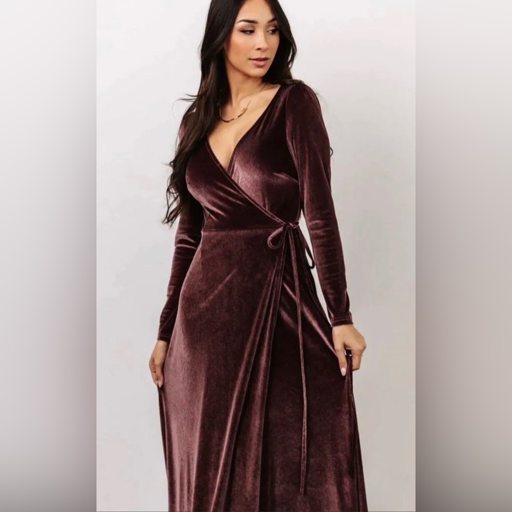 Baltic Born Esmerelda Velvet Wrap Maxi Dress